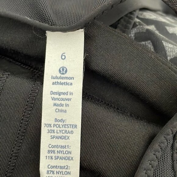 LULULEMON Running In The City Tank sz 6 tank top yoga active wear net pop black - Picture 3 of 6